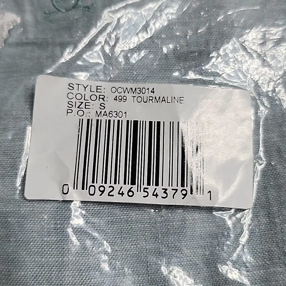 2576 NWT PENGUIN LINEN BLEND SHIRT SIZE SMALL Color Tourmaline